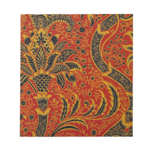 William Morris India Red Floral Vintage Classic Notepad