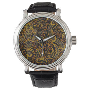 William Morris India Red Floral Vintage Classic Watch