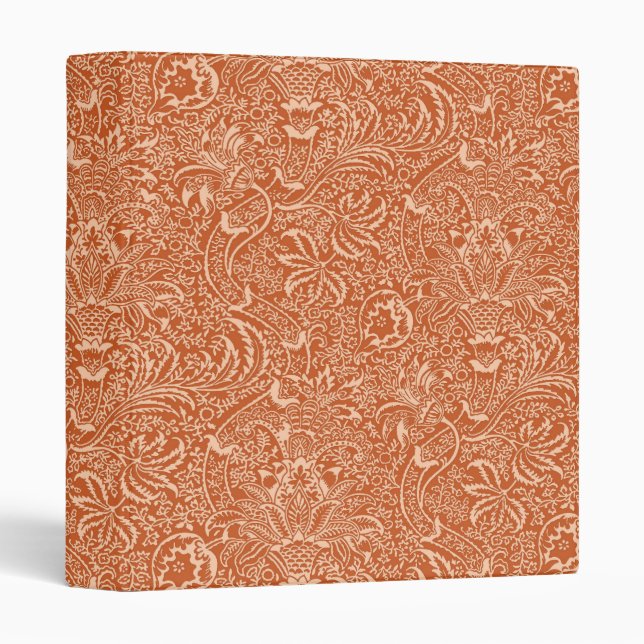 William Morris Indian, Coral Orange and Peach Binder (Front/Spine)