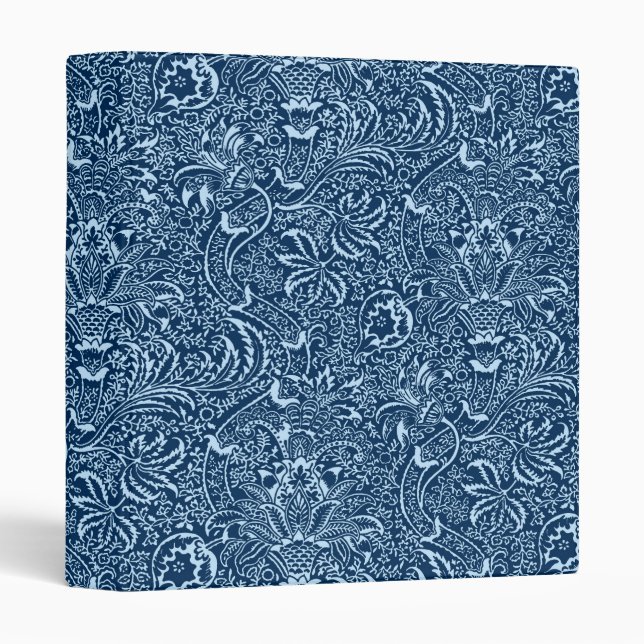 William Morris Indian, Dark Indigo and Sky Blue Binder (Front/Spine)