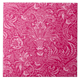 William Morris Indian, Deep Fuchsia Pink Tile