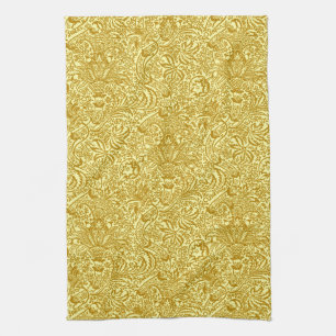 William Morris Indian, Mustard Gold Kitchen Towel