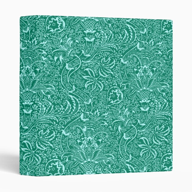 William Morris Indian, Turquoise and Light Aqua Binder (Front/Spine)