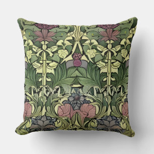 William Morris Inspired Floral 'Lasting Garden' Throw Pillow