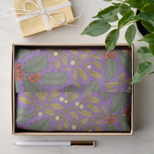 William Morris Inspired Holly & Mistletoe Tissue Paper