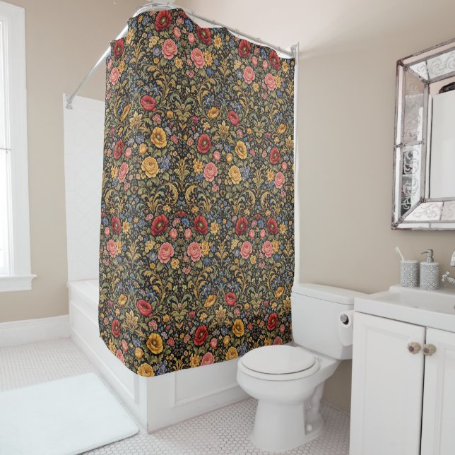 William Morris Inspired Pattern Colorful Flowers (In Situ)