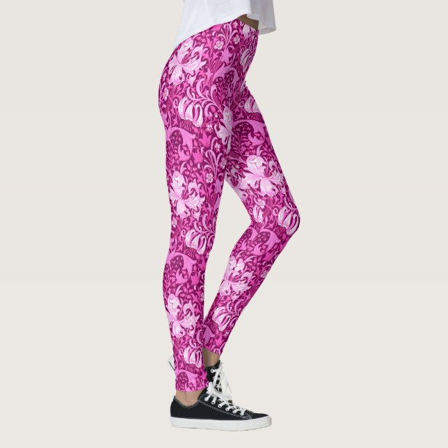William Morris Iris and Lily, Amethyst Purple Leggings (Right)