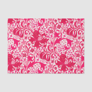 William Morris Iris and Lily, Fuchsia Pink Tissue Paper