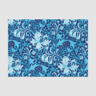 William Morris Iris and Lily, Indigo Blue Tissue Paper