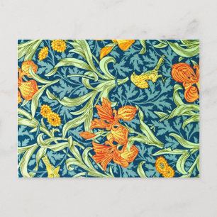 William Morris - Iris, vintage floral pattern Postcard