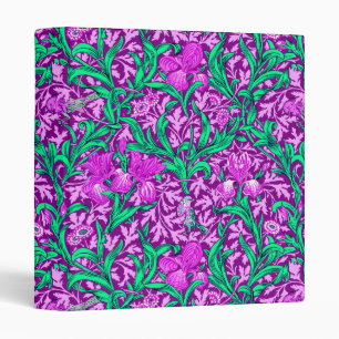 William Morris Irises, Amethyst Purple Binder