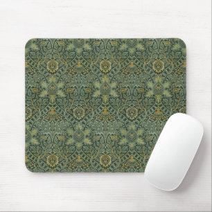 William Morris Ispahan Teal Green Floral Art Mouse Pad