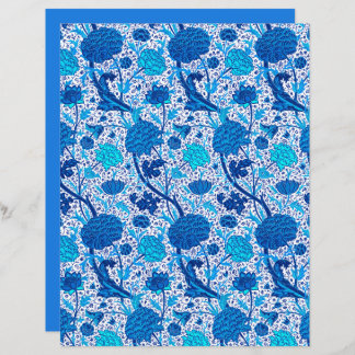 William Morris Jacobean Floral, Cobalt Blue 