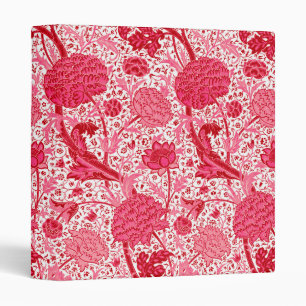 William Morris Jacobean Floral, Coral Pink Binder