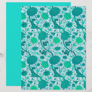 William Morris Jacobean Floral, Turquoise
