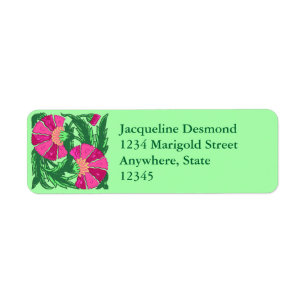 William Morris Jacobean, Fuchsia Pink and Green