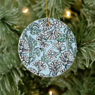William Morris Jasmine and Leaves Pattern Ceramic Ornament