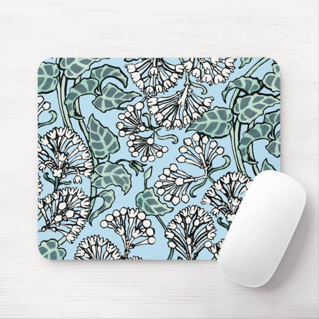 William Morris Jasmine and Leaves Pattern Mouse Pad (With Mouse)