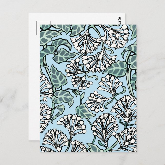 William Morris Jasmine and Leaves Pattern Postcard (Front/Back)