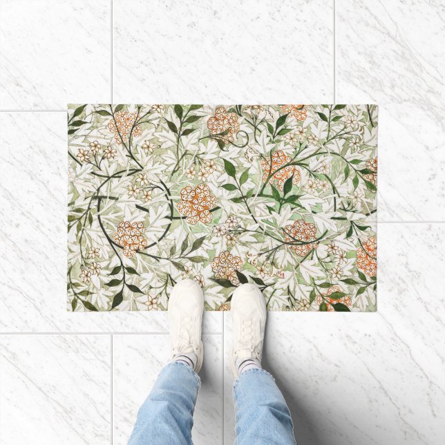 William Morris Jasmine Blossom Garden Design Doormat (Indoor)