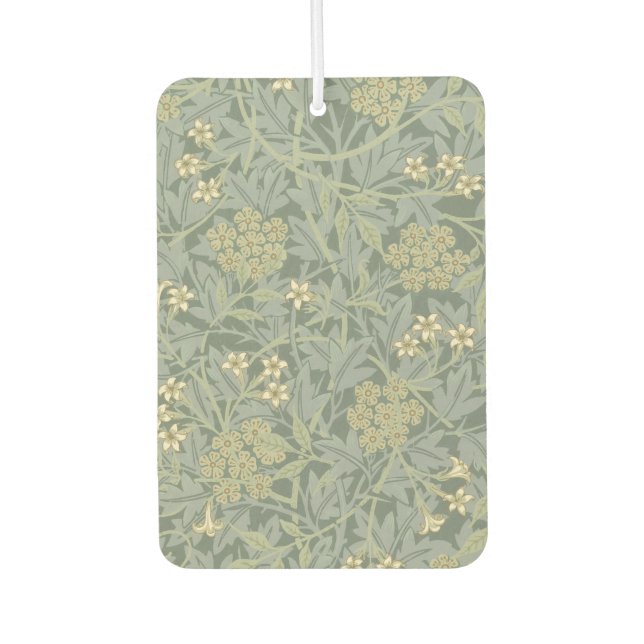 William Morris Jasmine Blue Green Botanical Art Air Freshener (Front)