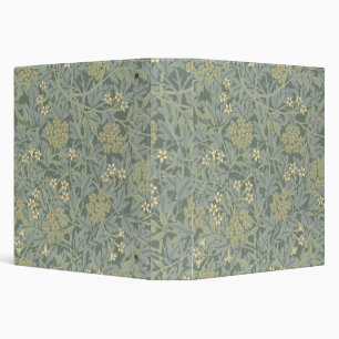 William Morris Jasmine Blue Green Botanical Art Binder