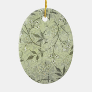 William Morris Jasmine Botanical Ceramic Ornament