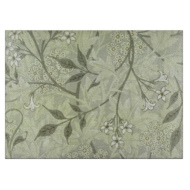 William Morris Jasmine Botanical Cutting Board (Front)