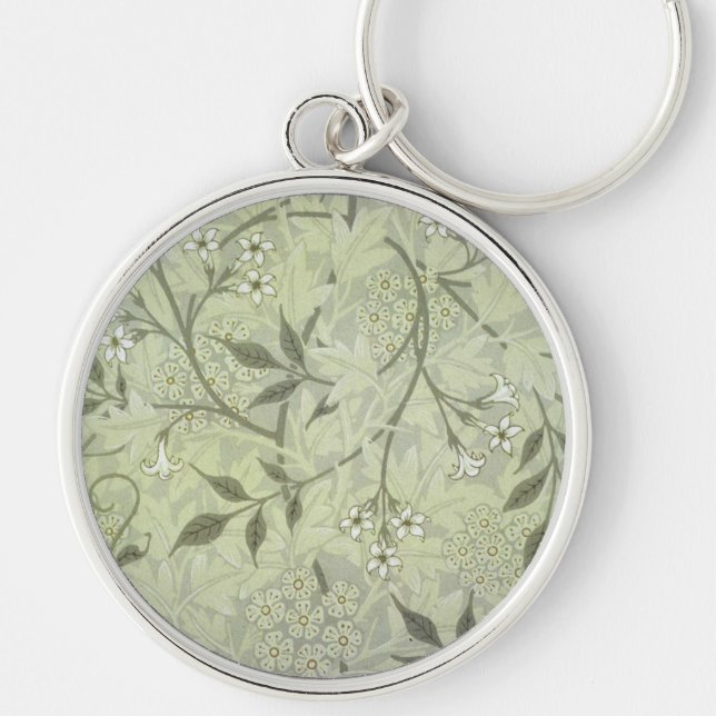 William Morris Jasmine Botanical Keychain (Front)