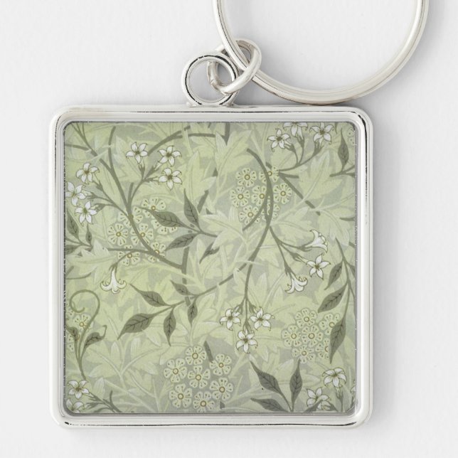 William Morris Jasmine Botanical Keychain (Front)