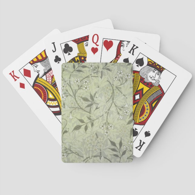 William Morris Jasmine Botanical Playing Cards (Back)