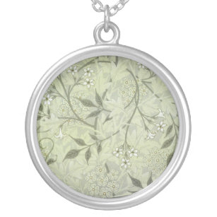 William Morris Jasmine Botanical Silver Plated Necklace