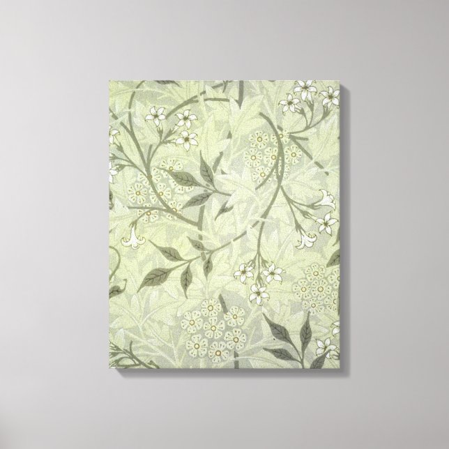 William Morris Jasmine Botanical Vintage Antique Canvas Print (Front)