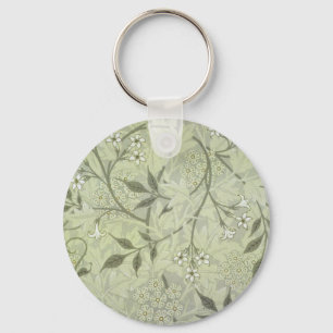 William Morris Jasmine Botanical Vintage Antique Keychain