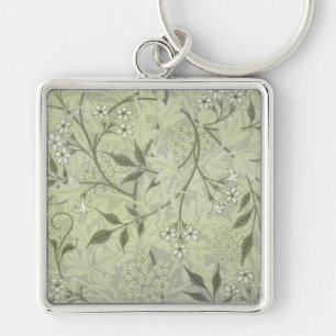 William Morris Jasmine Botanical Vintage Antique Keychain