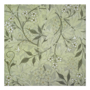 William Morris Jasmine Botanical Vintage Antique Poster