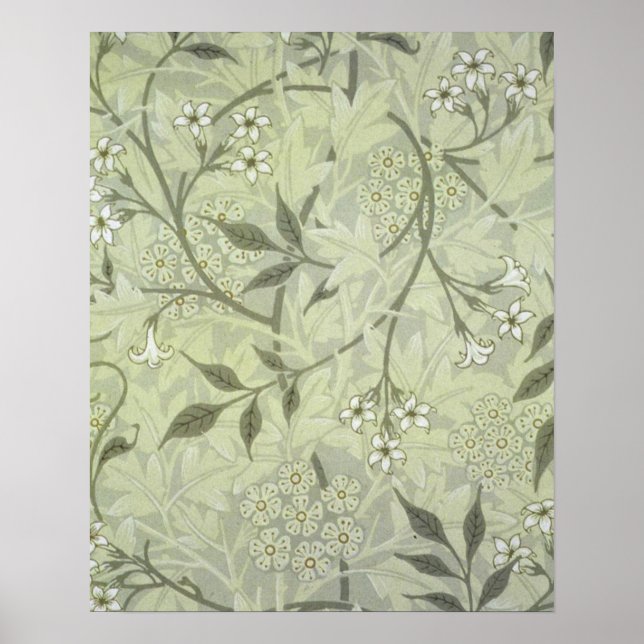 William Morris Jasmine Botanical Vintage Antique Poster (Front)