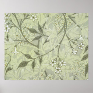 William Morris Jasmine Botanical Vintage Antique Poster