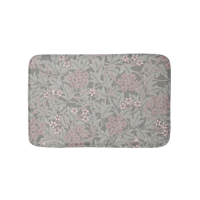 William Morris Jasmine Flower Pattern Bath Mat (Front)