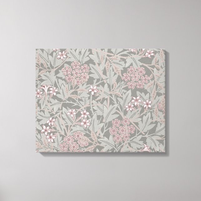 William Morris Jasmine Flower Pattern Canvas Print (Front)