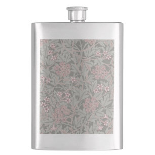 William Morris Jasmine Flower Pattern Hip Flask
