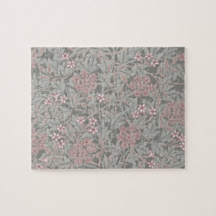 William Morris Jasmine Flower Pattern Jigsaw Puzzle