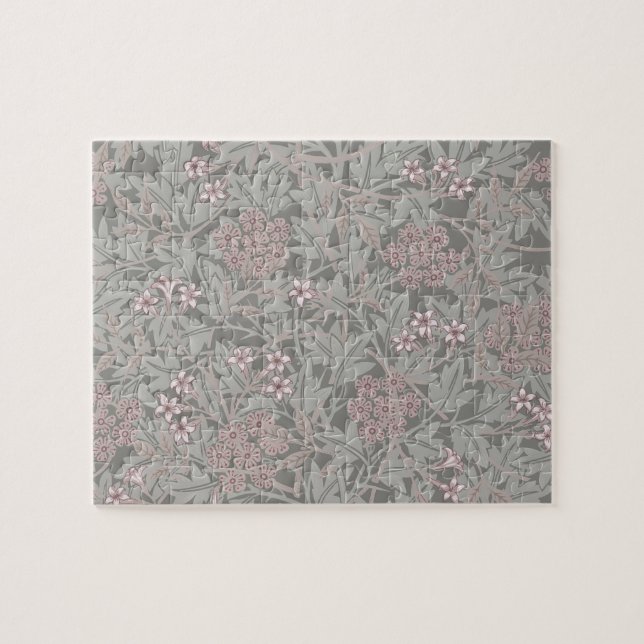 William Morris Jasmine Flower Pattern Jigsaw Puzzle (Horizontal)
