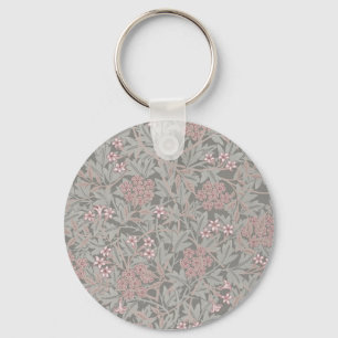 William Morris Jasmine Flower Pattern Keychain