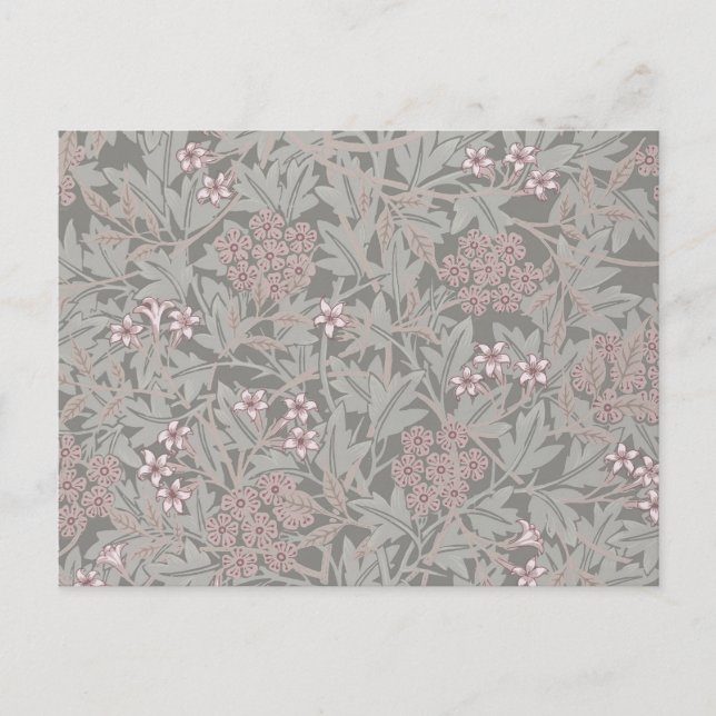 William Morris Jasmine Flower Pattern Postcard (Front)