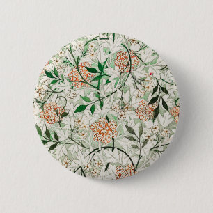 William Morris Jasmine Garden Flower Classic 2 Inch Round Button