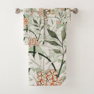 William Morris Jasmine Garden Flower Classic Bath Towel Set