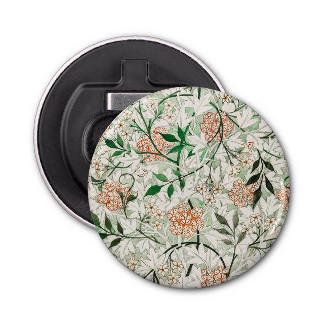 William Morris Jasmine Garden Flower Classic Bottle Opener (Front)