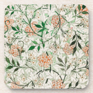 William Morris Jasmine Garden Flower Classic Coaster