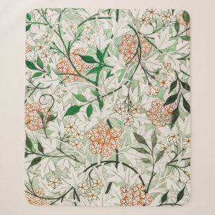 William Morris Jasmine Garden Flower Classic Sherpa Blanket